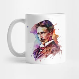 NIKOLA TESLA WATER COLOR PORTRAIT Mug